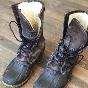 L.L. Bean 10" Shearling Bean Boot WARM Women 6B